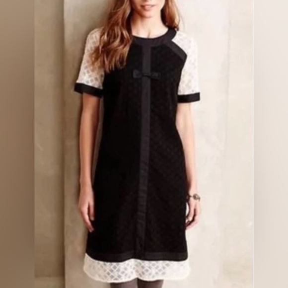 Girls From Savoy Dresses & Skirts - Last Call ⭐Anthropologie Girls From Savoy Molina Black White Eyelet Shift Dress